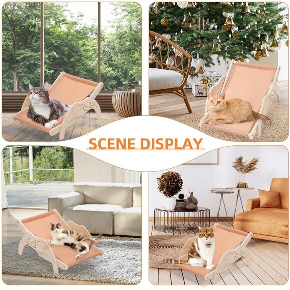 Cat Hammock Bed Small Dog Bed Beach Chair Lounge Chair - Picture 3 of 7